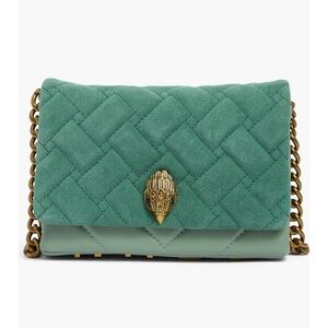 Kurt Geiger Green Quilted Crossbody Bag